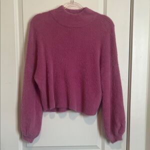 Elegant Women's Turtleneck Sweater in Rich Pink